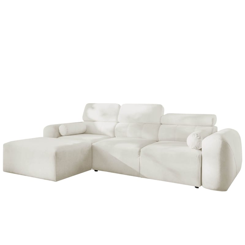 3-seters sovesofa med divan VOLARE Velo 621 Venstrevendt - Hvit - Møbler - Sofaer - Sovesofaer - Hjørnesovesofa