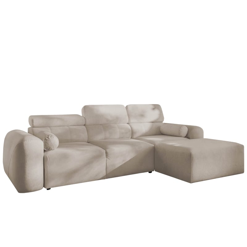 3-seters sovesofa med divan VOLARE Velo 623 Høyrevendt - Beige - Møbler - Sofaer - Sovesofaer - Hjørnesovesofa