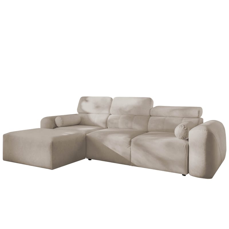 3-seters sovesofa med divan VOLARE Velo 623 Venstrevendt - Beige - Møbler - Sofaer - Sovesofaer - Hjørnesovesofa