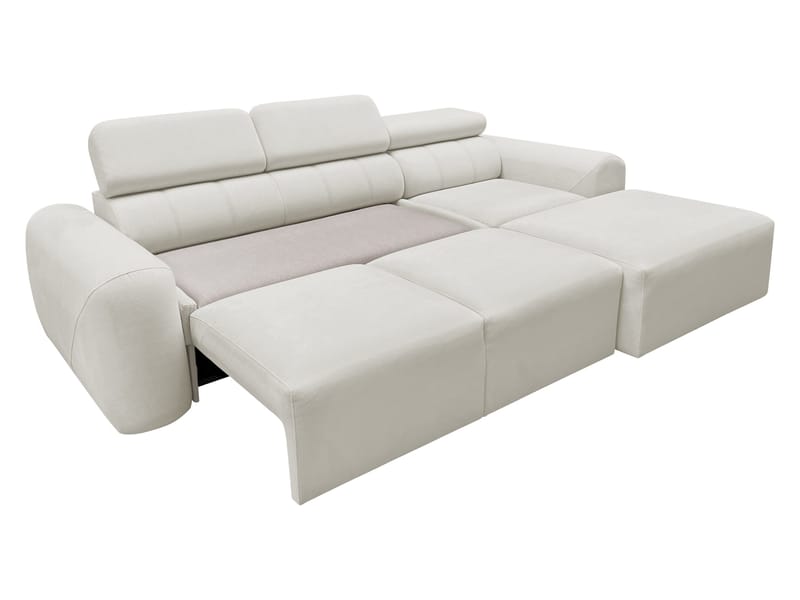 3-seters sovesofa med divan VOLARE Velo 635 Venstrevendt - Mellomgrå - Møbler - Sofaer - Sovesofaer - Hjørnesovesofa