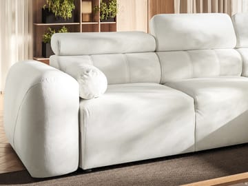 3-seters sovesofa med divan VOLARE Velo 635 Venstrevendt - Mellomgrå - Møbler - Sofaer - Sovesofaer - Hjørnesovesofa