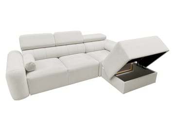 3-seters sovesofa med divan VOLARE Velo 635 Venstrevendt - Mellomgrå - Møbler - Sofaer - Sovesofaer - Hjørnesovesofa