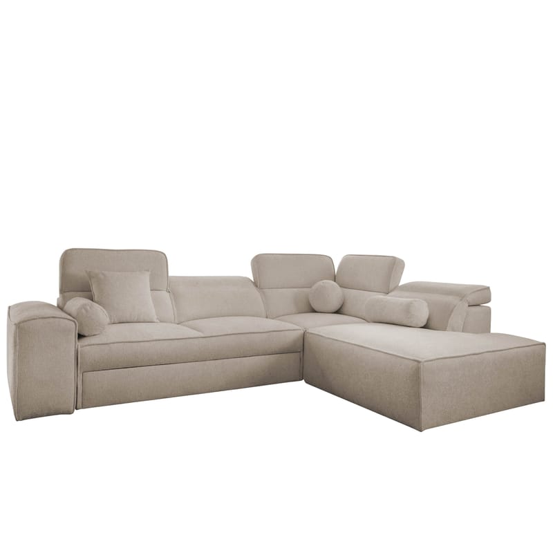 3-seters sovesofa med sjeselong VITO Velo 623 Høyrevendt - beige - Møbler - Sofaer - Sovesofaer - Hjørnesovesofa