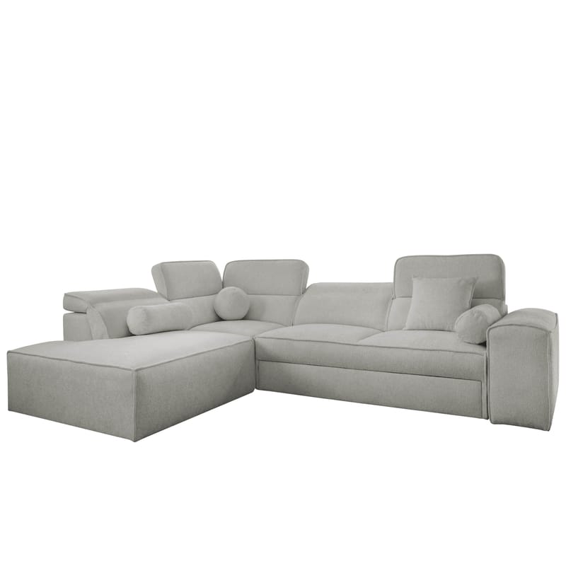 3-seters sovesofa med sjeselong VITO Velo 633 Venstrevendt - lysegrå - Møbler - Sofaer - Sovesofaer - Hjørnesovesofa