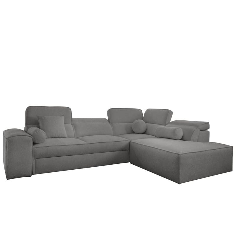 3-seters sovesofa med sjeselong VITO Velo 635 Høyrevendt - mørkegrå - Møbler - Sofaer - Sovesofaer - Hjørnesovesofa