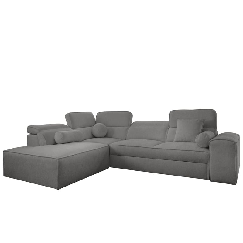 3-seters sovesofa med sjeselong VITO Velo 635 Venstrevendt - mørkegrå - Møbler - Sofaer - Sovesofaer - Hjørnesovesofa