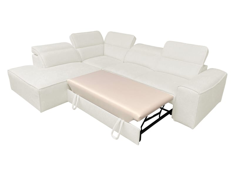 3-seters sovesofa med sjeselong VITO Velo 636 Venstrevendt - svart - Møbler - Sofaer - Sovesofaer - Hjørnesovesofa