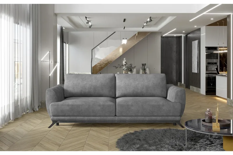 Megis 3-sits Sovesofa - Grå - Møbler - Sofaer - Sovesofaer - 3 seters sovesofa