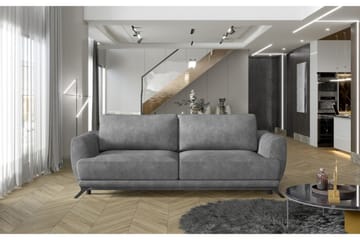 Megis 3-sits Sovesofa - Grå - Møbler - Sofaer - Sovesofaer - 3 seters sovesofa