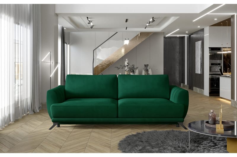 Megis 3-sits Sovesofa - Grønn - Møbler - Sofaer - Sovesofaer - 3 seters sovesofa