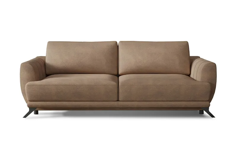 Megis 3-sits Sovesofa, Lysebrun