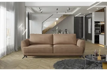 Megis 3-sits Sovesofa - Lysebrun - Møbler - Sofaer - Sovesofaer - 3 seters sovesofa