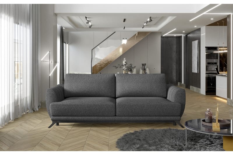 Megis 3-sits Sovesofa - Mørkegrå - Møbler - Sofaer - Sovesofaer - 3 seters sovesofa