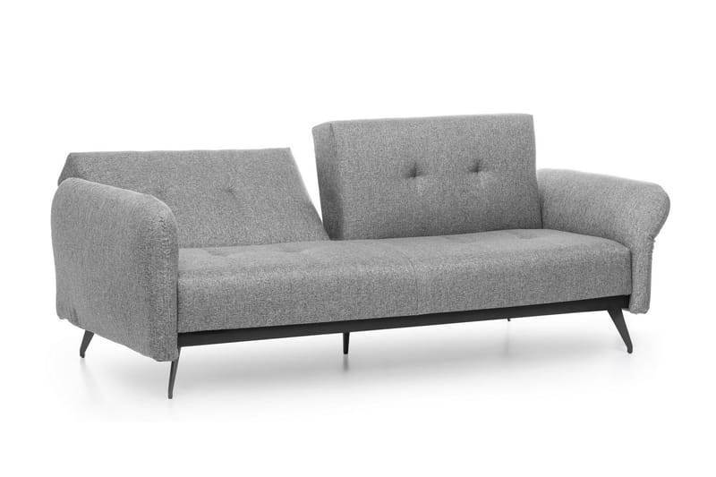 Mezonzo 3-seter Rektangulær Sovesofa 125x190 cm i Stoff - Grå - Møbler - Sofaer - Sovesofaer - 3 seters sovesofa
