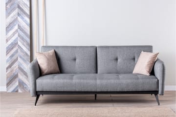 Mezonzo 3-seter Rektangulær Sovesofa 125x190 cm i Stoff - Grå - Møbler - Sofaer - Sovesofaer - 3 seters sovesofa
