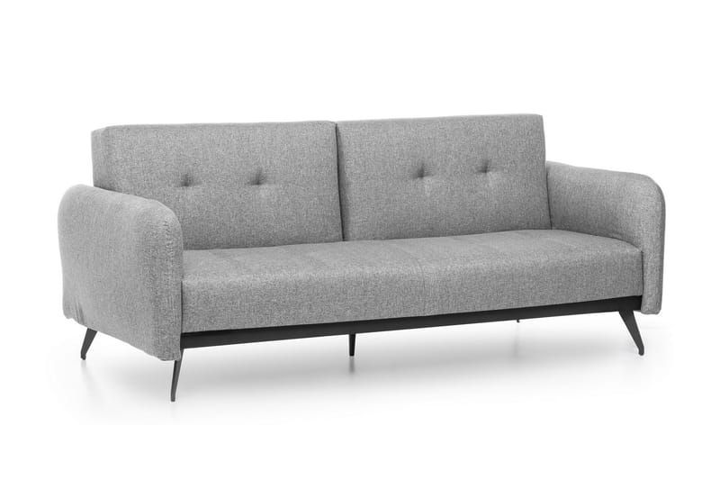 Mezonzo 3-seter Rektangulær Sovesofa 125x190 cm i Stoff - Grå - Møbler - Sofaer - Sovesofaer - 3 seters sovesofa