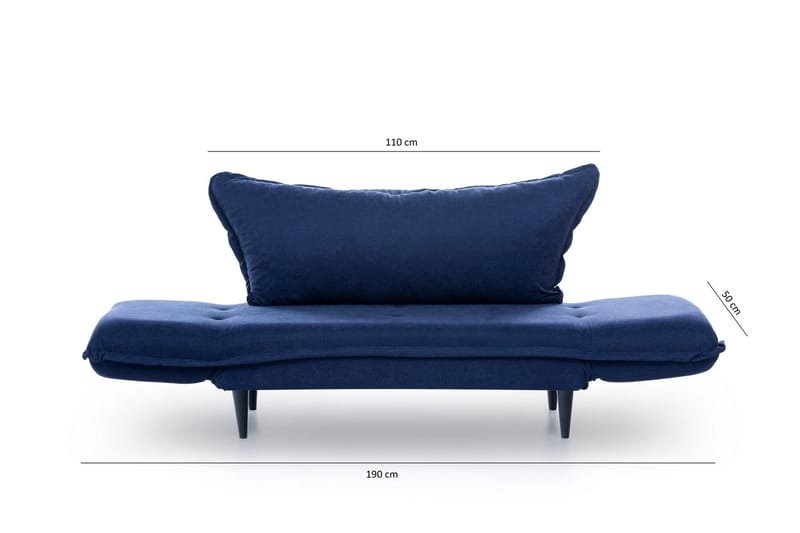 Mezonzo 3-seter Rektangulær Sovesofa 50x190 cm i Stoff - Blå - Møbler - Sofaer - Sovesofaer - 3 seters sovesofa