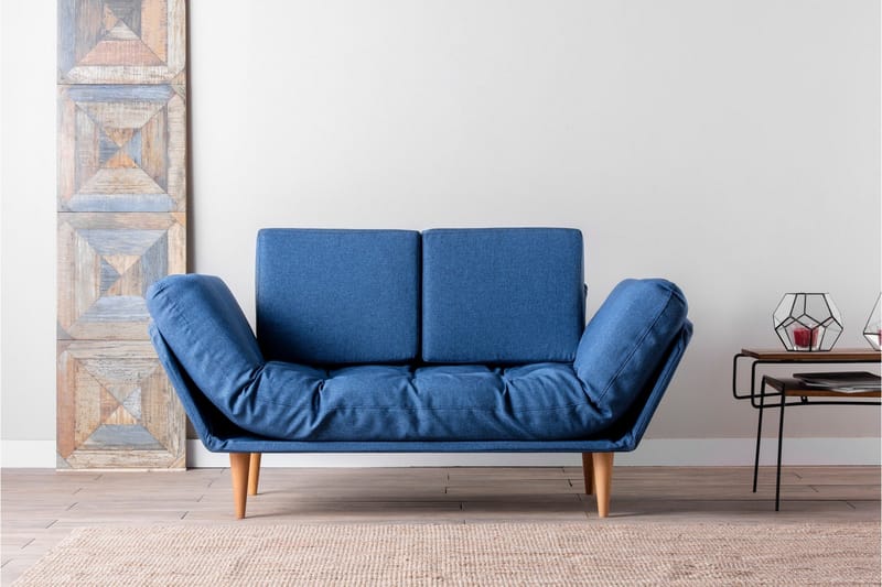Mezonzo 3-seter Sammenleggbar Sovesofa 70x200 cm i Stoff - Blå - Møbler - Sofaer - Sovesofaer - 3 seters sovesofa