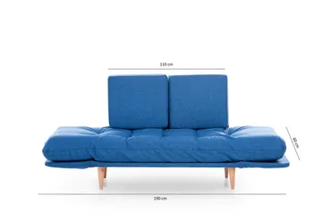 Mezonzo 3-seter Sammenleggbar Sovesofa 70x200 cm i Stoff - Blå - Møbler - Sofaer - Sovesofaer - 3 seters sovesofa