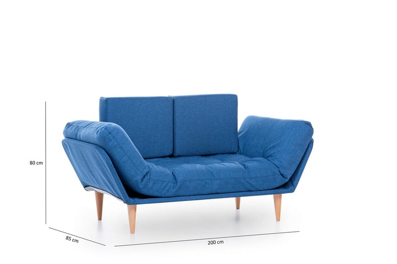 Mezonzo 3-seter Sammenleggbar Sovesofa 70x200 cm i Stoff - Blå - Møbler - Sofaer - Sovesofaer - 3 seters sovesofa