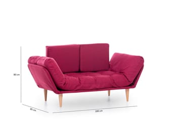 Mezonzo 3-seter Sammenleggbar Sovesofa 70x200 cm i Stoff - Rød - Møbler - Sofaer - Sovesofaer - 3 seters sovesofa