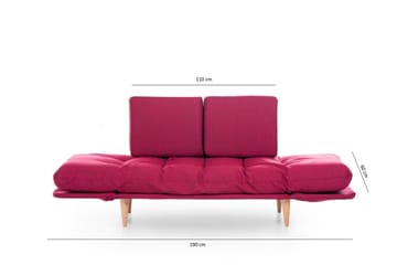 Mezonzo 3-seter Sammenleggbar Sovesofa 70x200 cm i Stoff - Rød - Møbler - Sofaer - Sovesofaer - 3 seters sovesofa