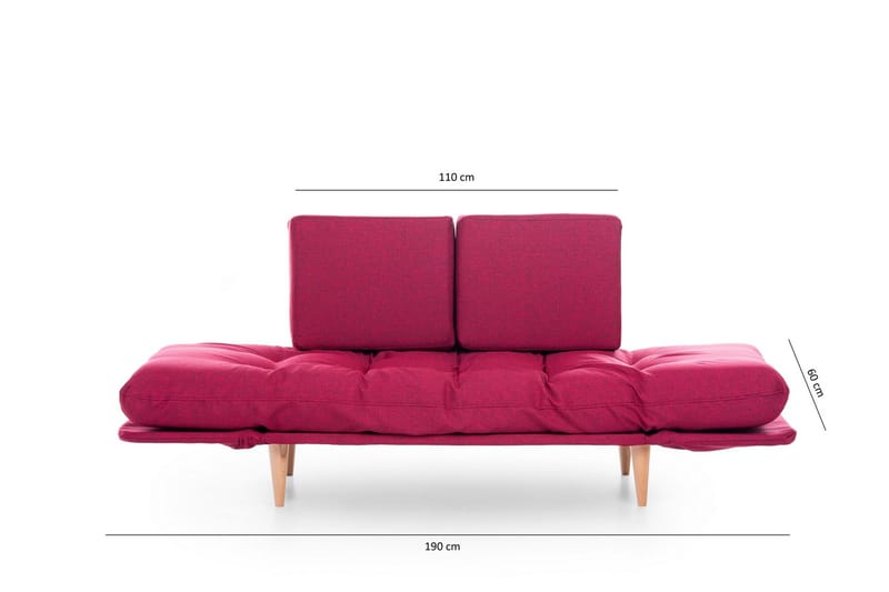 Mezonzo 3-seter Sammenleggbar Sovesofa 70x200 cm i Stoff - Rød - Møbler - Sofaer - Sovesofaer - 3 seters sovesofa