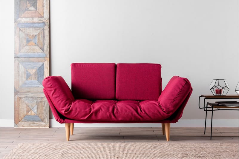 Mezonzo 3-seter Sammenleggbar Sovesofa 70x200 cm i Stoff - Rød - Møbler - Sofaer - Sovesofaer - 3 seters sovesofa