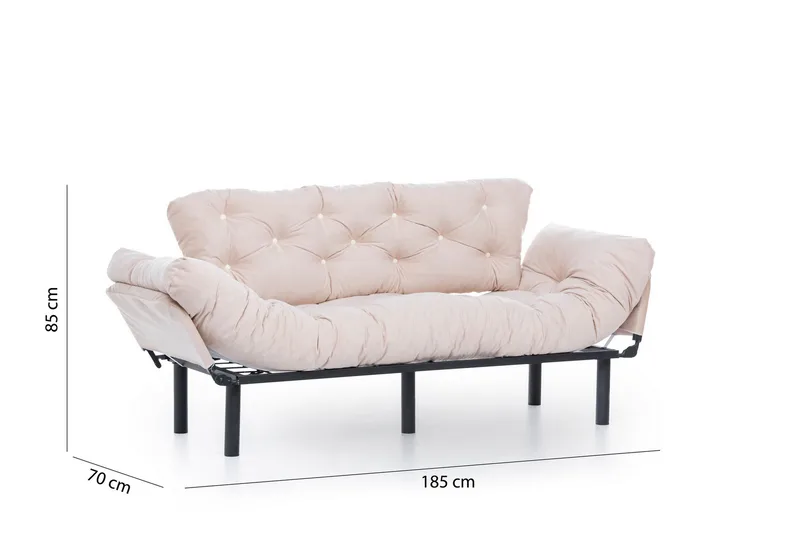 Mezonzo 3-seter Sovesofa - Beige - Møbler - Sofaer - Sovesofaer - 3 seters sovesofa