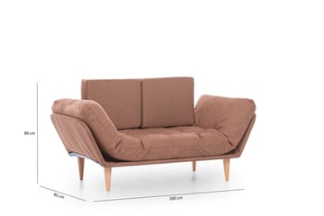Mezonzo 3-seter Sovesofa - Brun - Møbler - Sofaer - Sovesofaer - 3 seters sovesofa