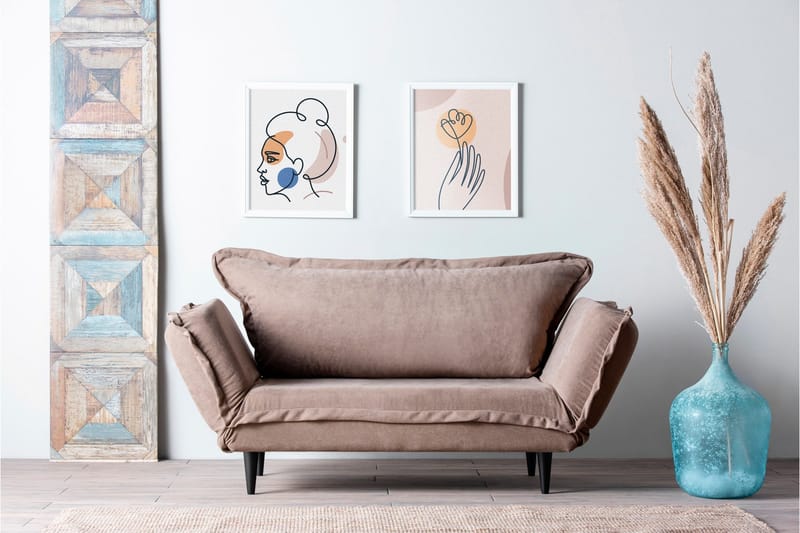 Mezonzo 3-seter Sovesofa - Brun - Møbler - Sofaer - Sovesofaer - 3 seters sovesofa