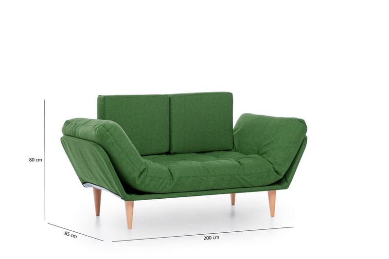 Mezonzo 3-seter Sovesofa - Grønn - Møbler - Sofaer - Sovesofaer - 3 seters sovesofa