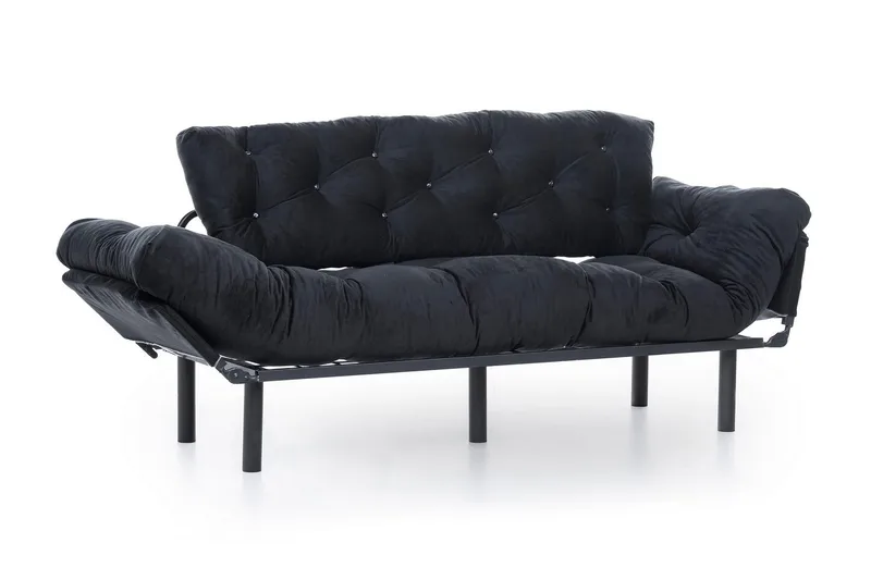 Mezonzo 3-seter Sovesofa - Svart - Møbler - Sofaer - Sovesofaer - 3 seters sovesofa