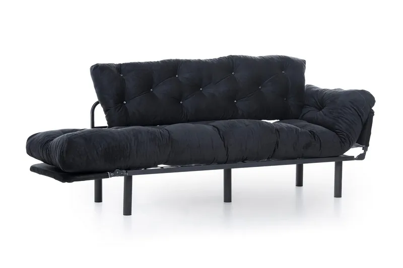 Mezonzo 3-seter Sovesofa - Svart - Møbler - Sofaer - Sovesofaer - 3 seters sovesofa
