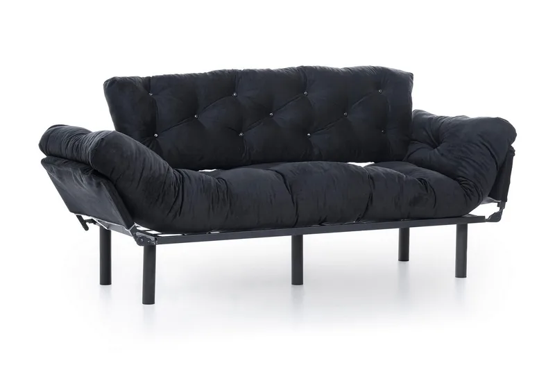 Mezonzo 3-seter Sovesofa - Svart - Møbler - Sofaer - Sovesofaer - 3 seters sovesofa