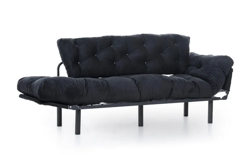 Mezonzo 3-seter Sovesofa - Svart - Møbler - Sofaer - Sovesofaer - 3 seters sovesofa