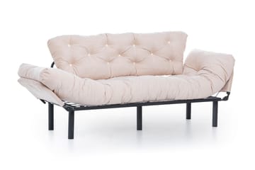 Mezonzo 3-seter Sovesofa Utfellbar 70x225 cm i Stoff - Beige - Møbler - Sofaer - Sovesofaer - 3 seters sovesofa
