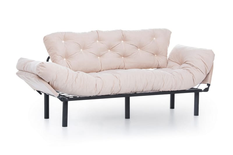 Mezonzo 3-seter Sovesofa Utfellbar 70x225 cm i Stoff - Beige - Møbler - Sofaer - Sovesofaer - 3 seters sovesofa