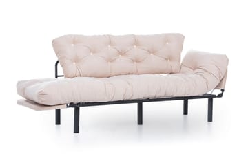 Mezonzo 3-seter Sovesofa Utfellbar 70x225 cm i Stoff - Beige - Møbler - Sofaer - Sovesofaer - 3 seters sovesofa