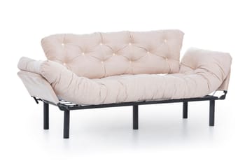 Mezonzo 3-seter Sovesofa Utfellbar 70x225 cm i Stoff - Beige - Møbler - Sofaer - Sovesofaer - 3 seters sovesofa