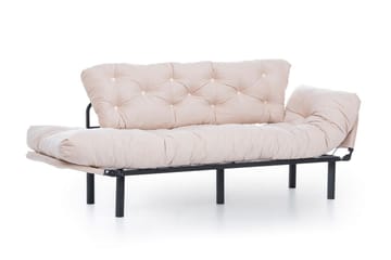 Mezonzo 3-seter Sovesofa Utfellbar 70x225 cm i Stoff - Beige - Møbler - Sofaer - Sovesofaer - 3 seters sovesofa
