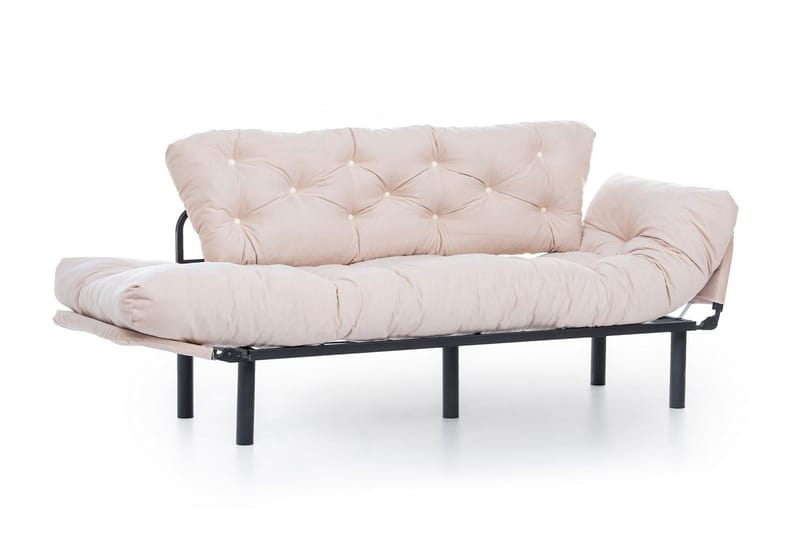 Mezonzo 3-seter Sovesofa Utfellbar 70x225 cm i Stoff - Beige - Møbler - Sofaer - Sovesofaer - 3 seters sovesofa