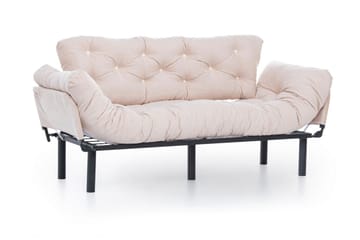 Mezonzo 3-seter Sovesofa Utfellbar 70x225 cm i Stoff - Beige - Møbler - Sofaer - Sovesofaer - 3 seters sovesofa