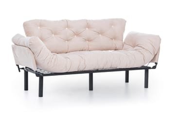 Mezonzo 3-seter Sovesofa Utfellbar 70x225 cm i Stoff - Beige - Møbler - Sofaer - Sovesofaer - 3 seters sovesofa