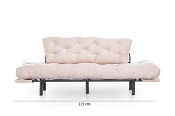 Mezonzo 3-seter Sovesofa Utfellbar 70x225 cm i Stoff - Beige - Møbler - Sofaer - Sovesofaer - 3 seters sovesofa