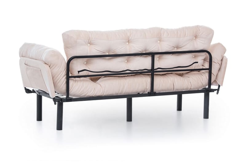 Mezonzo 3-seter Sovesofa Utfellbar 70x225 cm i Stoff - Beige - Møbler - Sofaer - Sovesofaer - 3 seters sovesofa