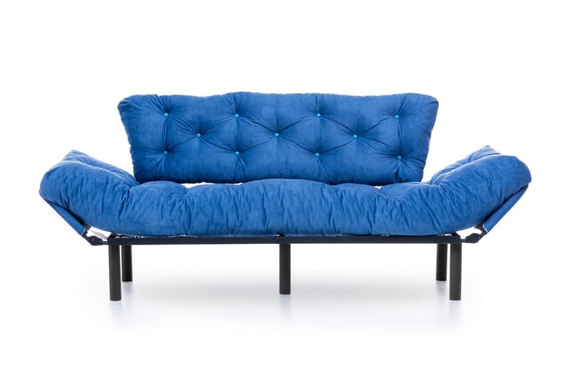 Mezonzo 3-seter Sovesofa Utfellbar 70x225 cm i Stoff - Blå - Møbler - Sofaer - Sovesofaer - 3 seters sovesofa