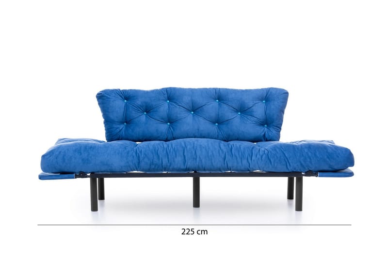 Mezonzo 3-seter Sovesofa Utfellbar 70x225 cm i Stoff - Blå - Møbler - Sofaer - Sovesofaer - 3 seters sovesofa
