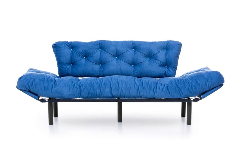 Mezonzo 3-seter Sovesofa Utfellbar 70x225 cm i Stoff - Blå - Møbler - Sofaer - Sovesofaer - 3 seters sovesofa