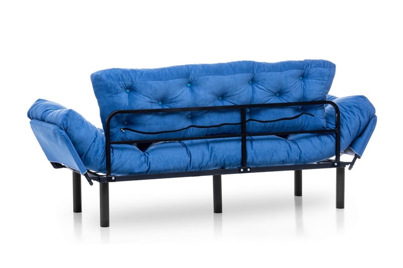 Mezonzo 3-seter Sovesofa Utfellbar 70x225 cm i Stoff - Blå - Møbler - Sofaer - Sovesofaer - 3 seters sovesofa